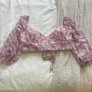Hello Molly Floral Tie-Back Top